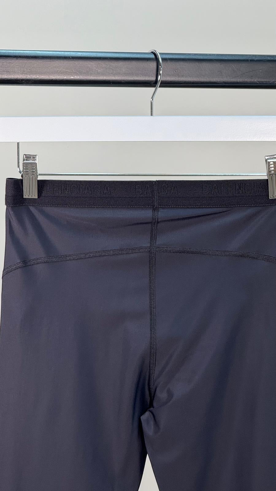 Balenciaga Black Logo Waist Leggings - Medium