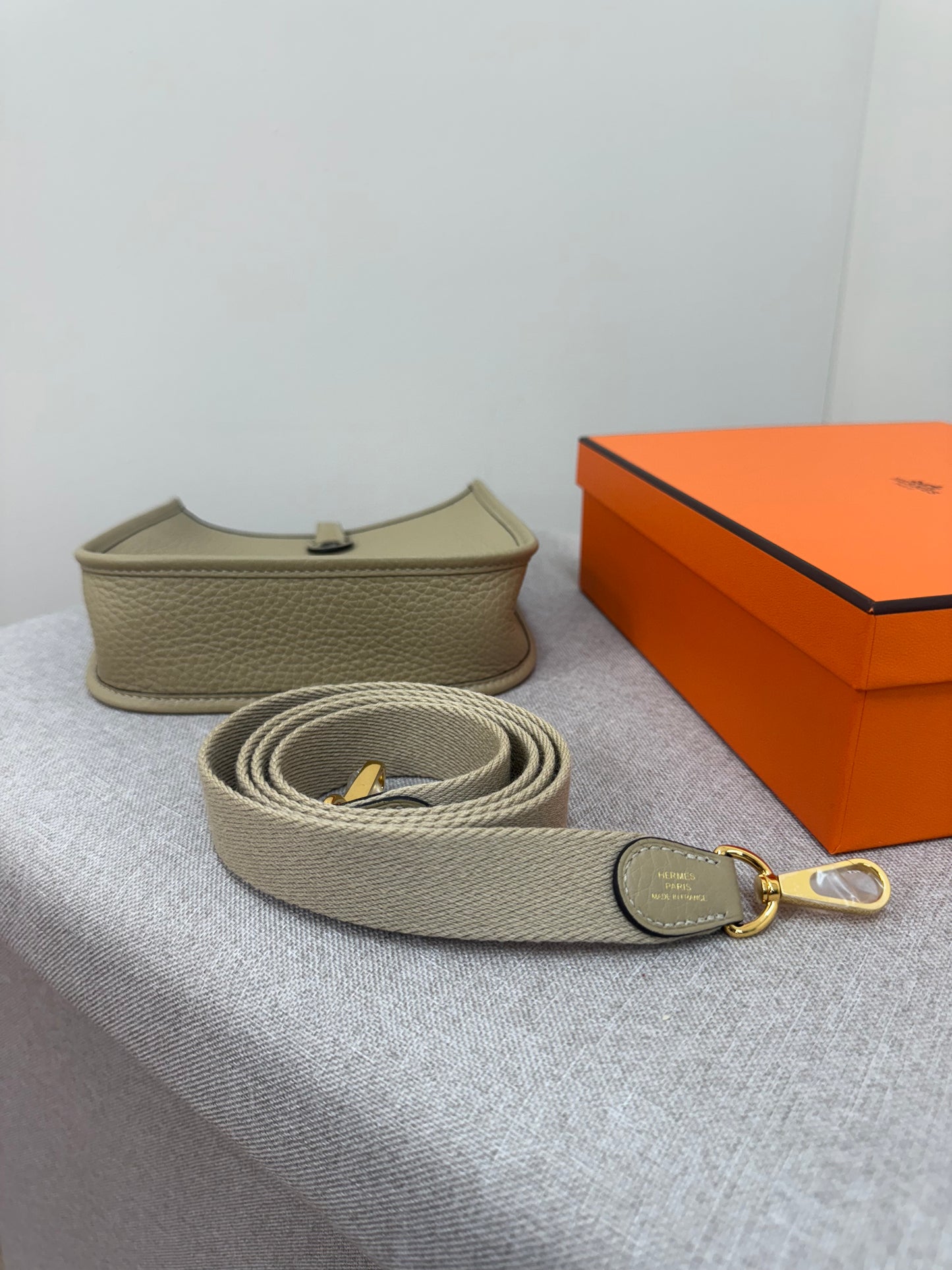 Hermès Mini Evelyne 16 Trench Gold Hardware, Brand New