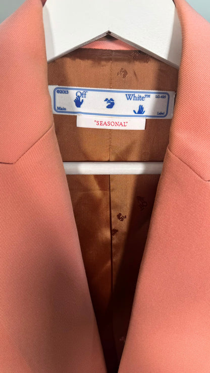 Off-White Salmon Single-Breasted Blazer – IT 42, UK 10