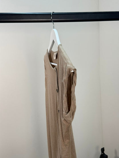 The Attico Beige Button Up Detailed Sleeveless Top - IT 42/M-L