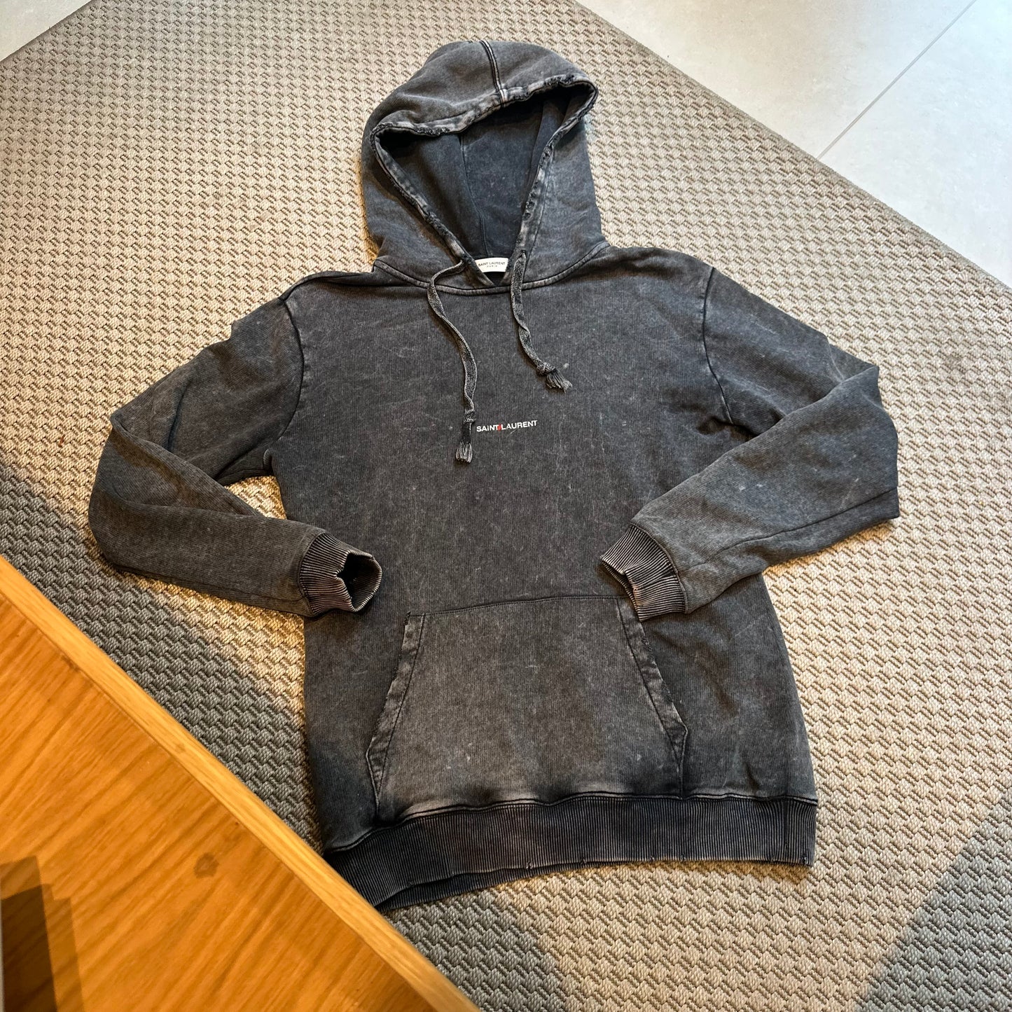 Saint Laurent Distressed logo Jumper - Small
