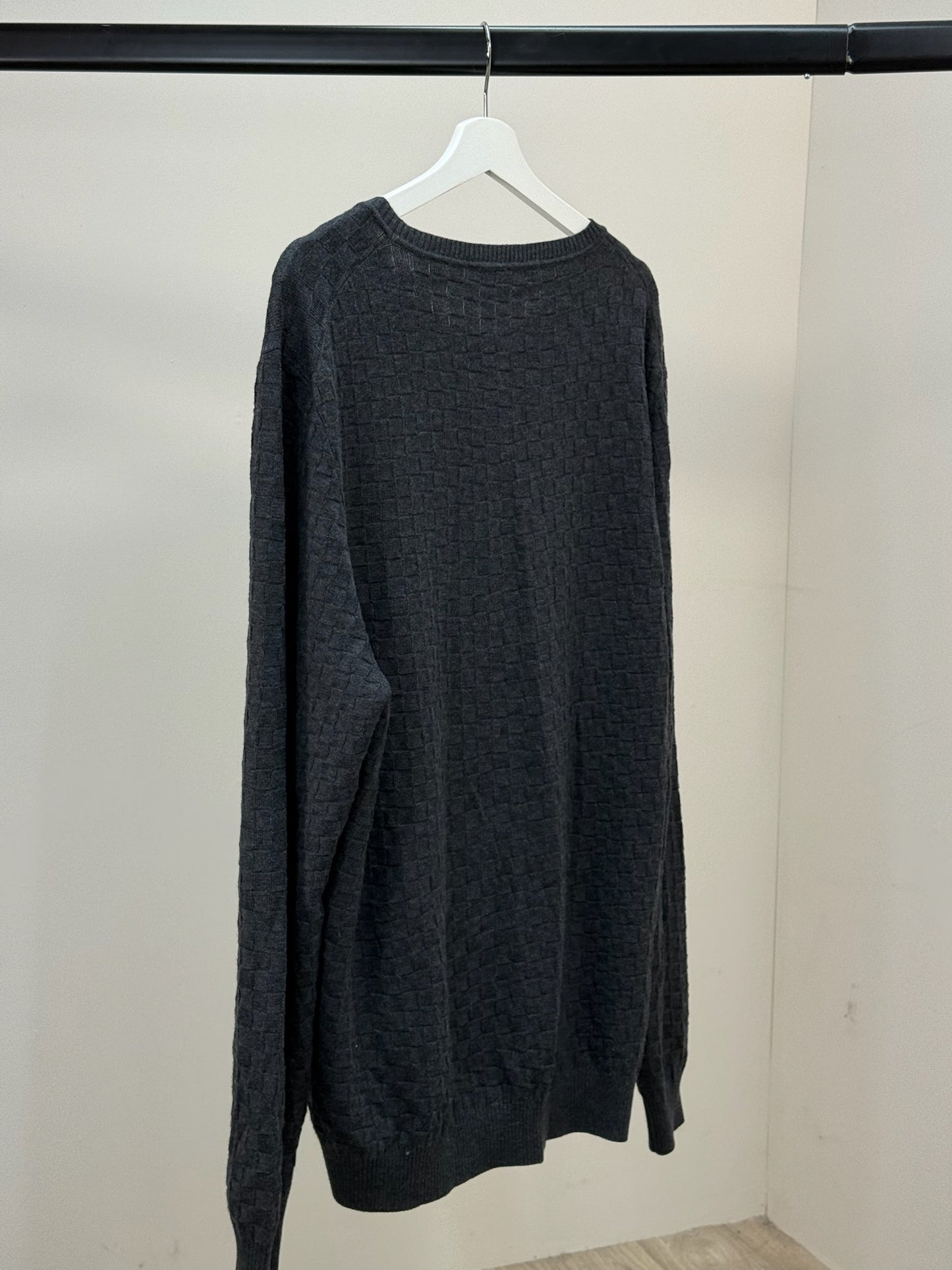 Louis Vuitton Grey Damier Print Jumper - 4XL