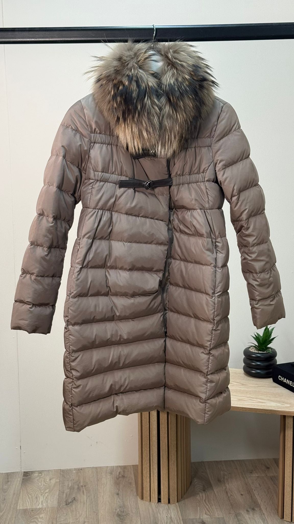 Moncler Lemming Fur Down Puffer Quilted Parka Jacket -Size 1/Small