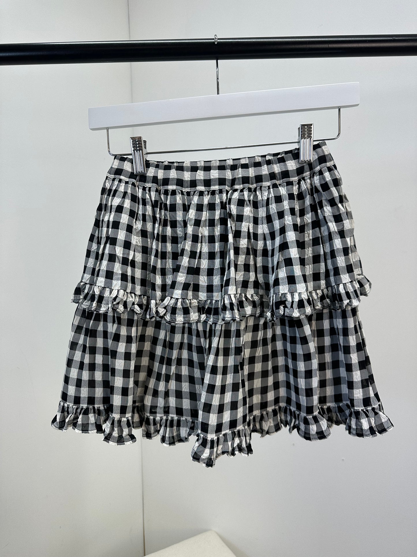 Kids Philosophy Black And White Check Shirt, Skirt & Jumper Set - Age 10
