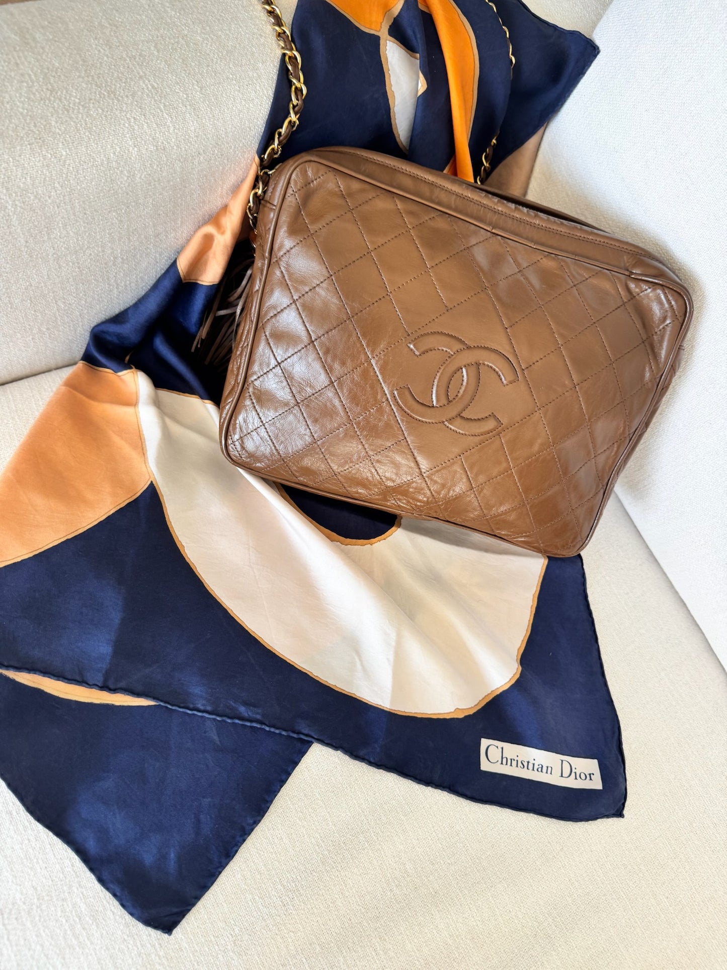 Chanel Vintage Chanel Lambskin Large Camera Bag