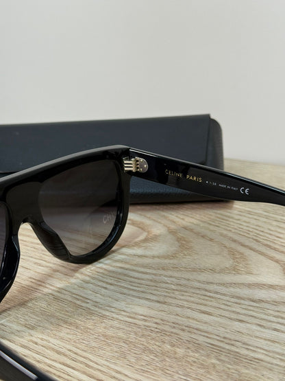 Celine Black Flat Top Aviator Sunglasses - One Size