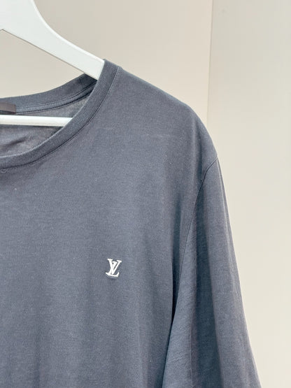Louis Vuitton Grey Old School LV Logo T-Shirt - 4XL