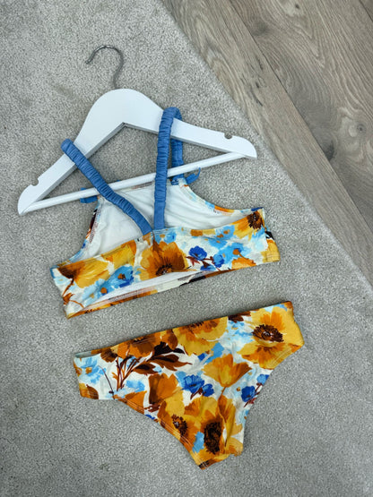 Kids Zimmermann Blue Yellow Flower Bikini -Age 8