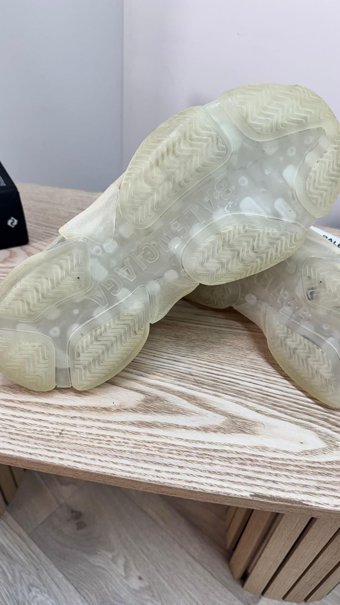 Balenciaga White Clear Triple S Trainers - EU39/UK 6