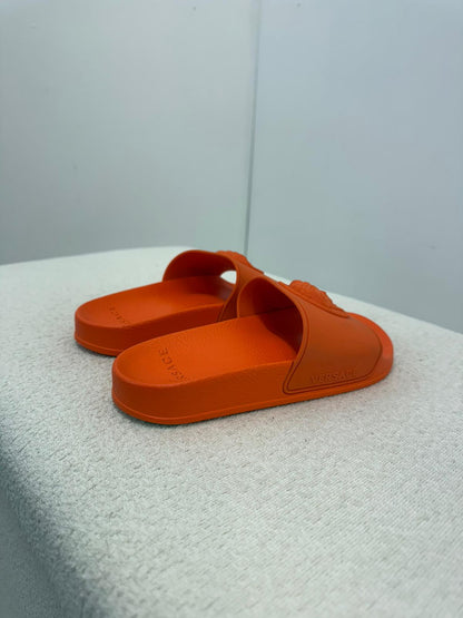 Kids Versace Orange Medusa Slider - EU 35 UK 2.5