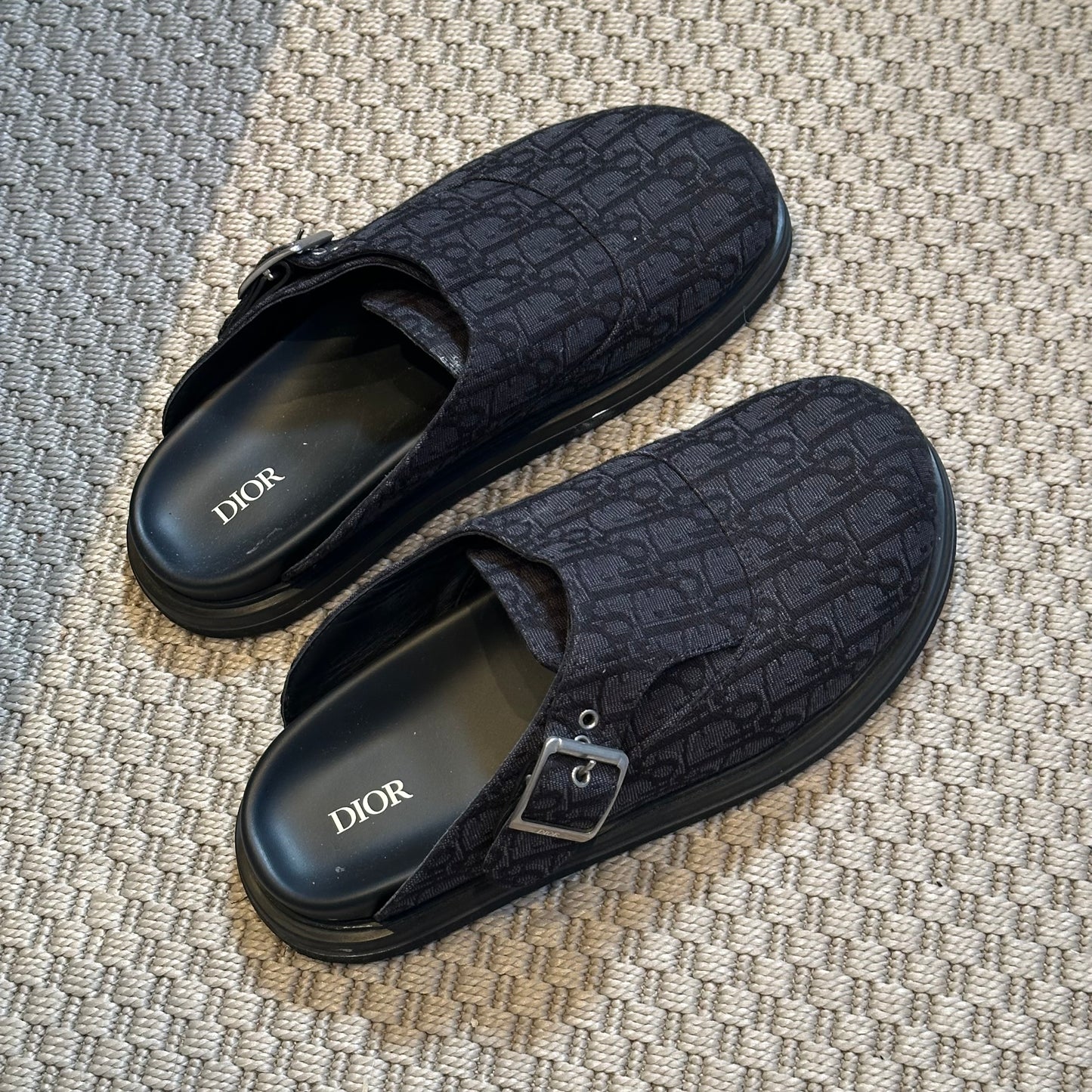 Dior Dior Aqua Mule Black Dior Oblique Jacquard – EU 43/ UK 9