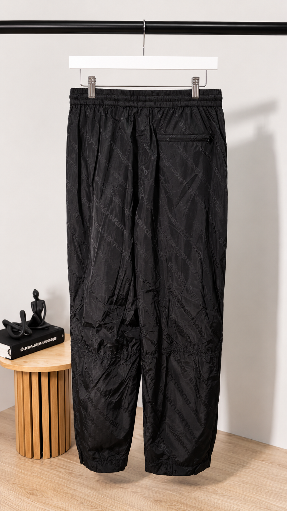 Alexander Wang Blue Logo Multi Logo Nylon Trousers – Medium