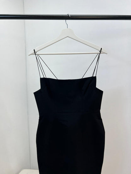 Alex Perry Black Strap Zip Up Dress , Brand New - UK 12