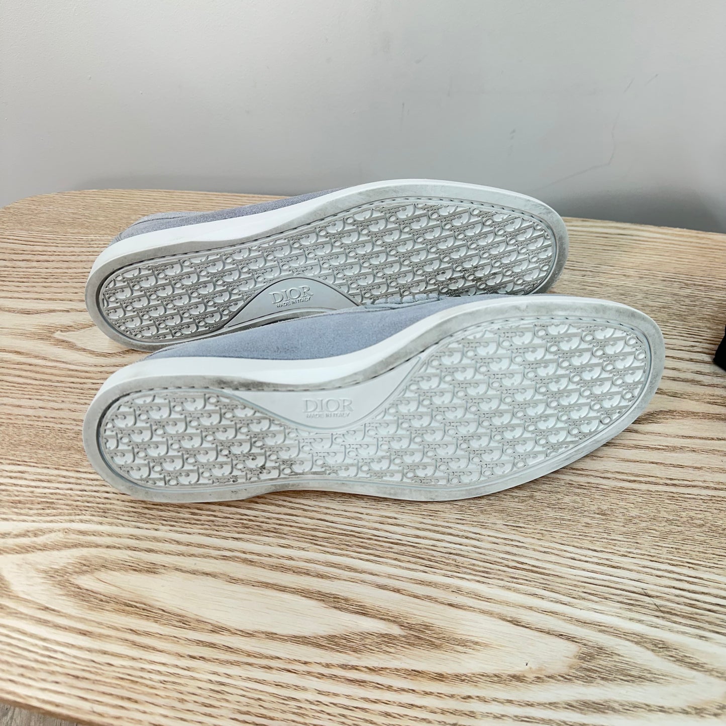 Dior Granville Light Grey Suede Oblique Loafer – UK 8