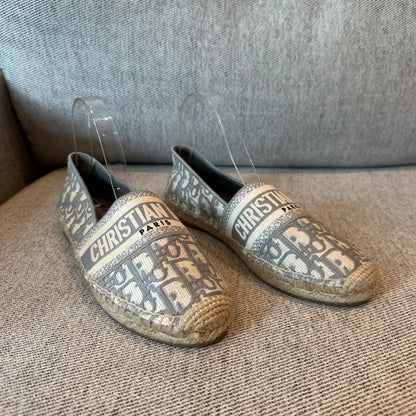 Dior Grey Oblique Gravville Espridille Shoe - UK 4.5