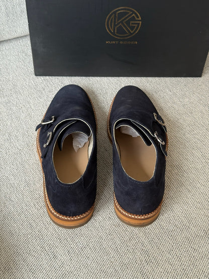 Kurt Geiger Blue Suade Buckle Boat Shoes - 42