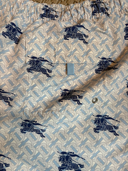 Burberry Blue Monogram Equestrian Knight Swim Shorts – XL