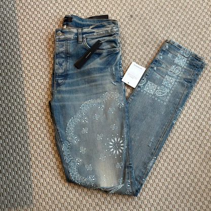Amiri Blue Bandana MX1 Jeans – New In Tags 36