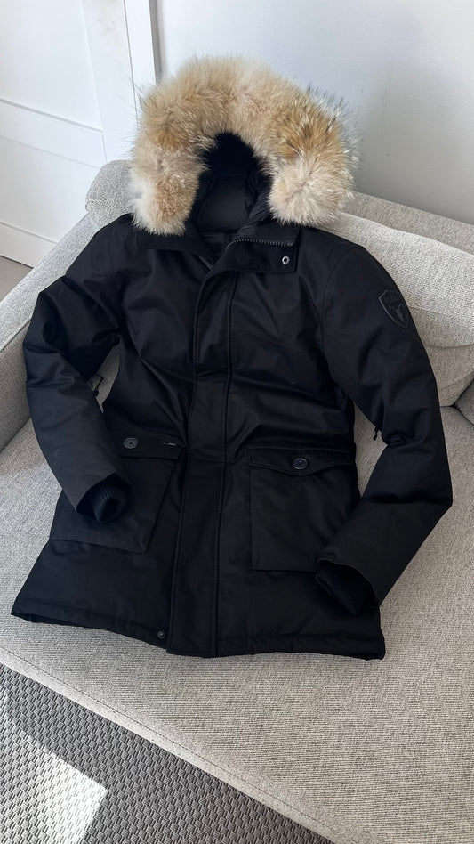 Nobis Yves Black Removable Fur Hood Parka Coat – Medium