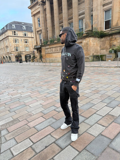 Lanvin X Gallery Dept Black Paint Splash Hoodie – New In Tags Large