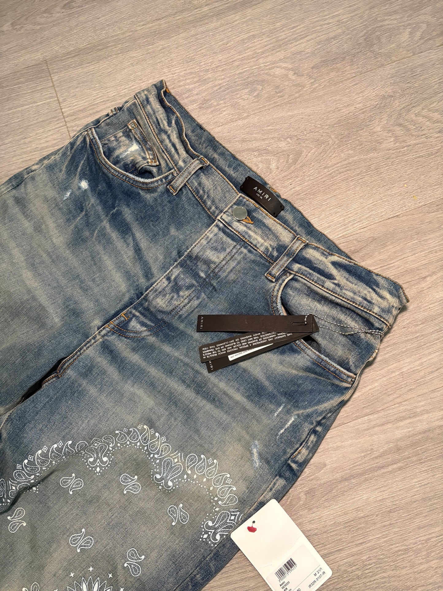 Amiri Blue Bandana MX1 Jeans – New In Tags 36