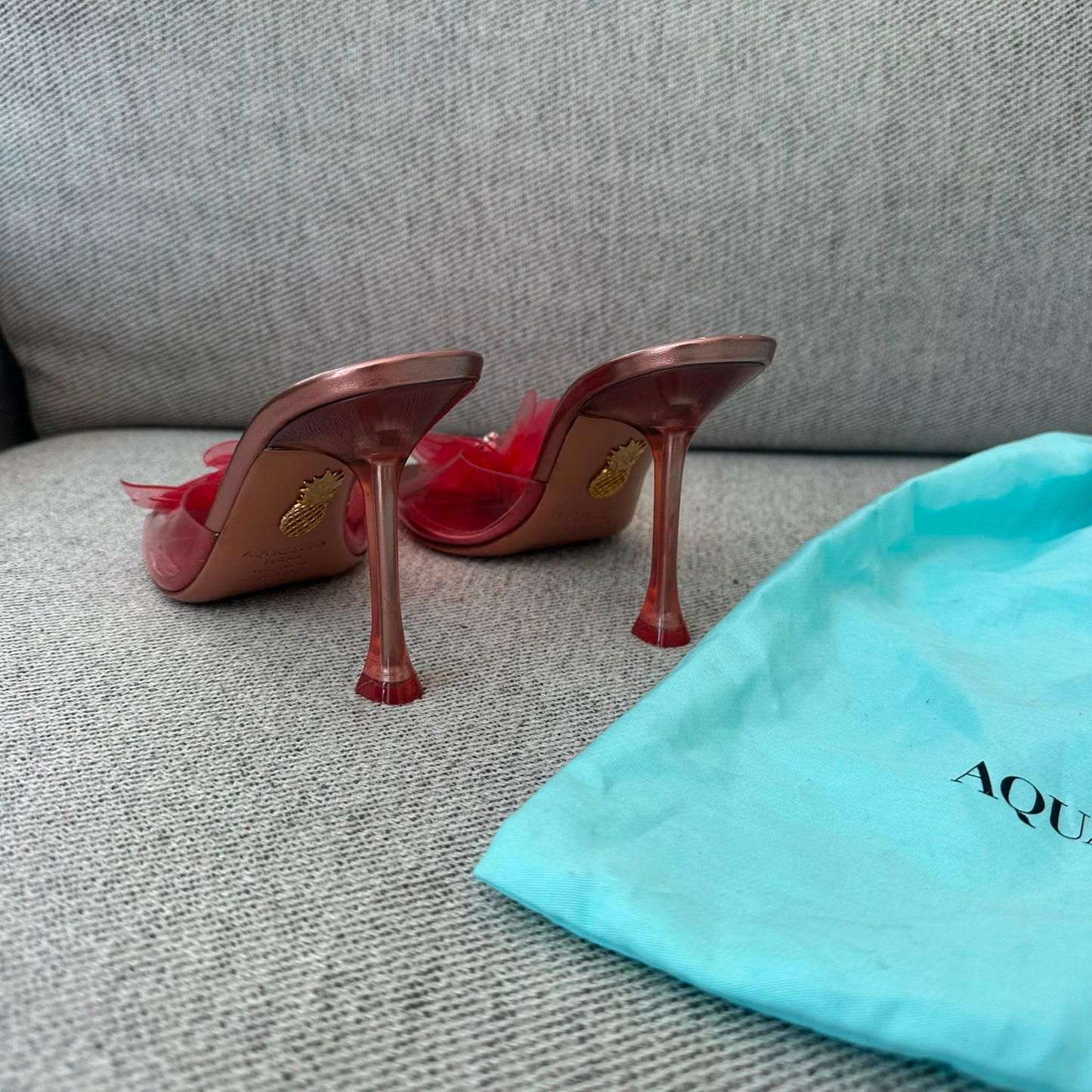 Aquazzura Zsa Zsa Clear Mule Heels – EU 36 / UK 3