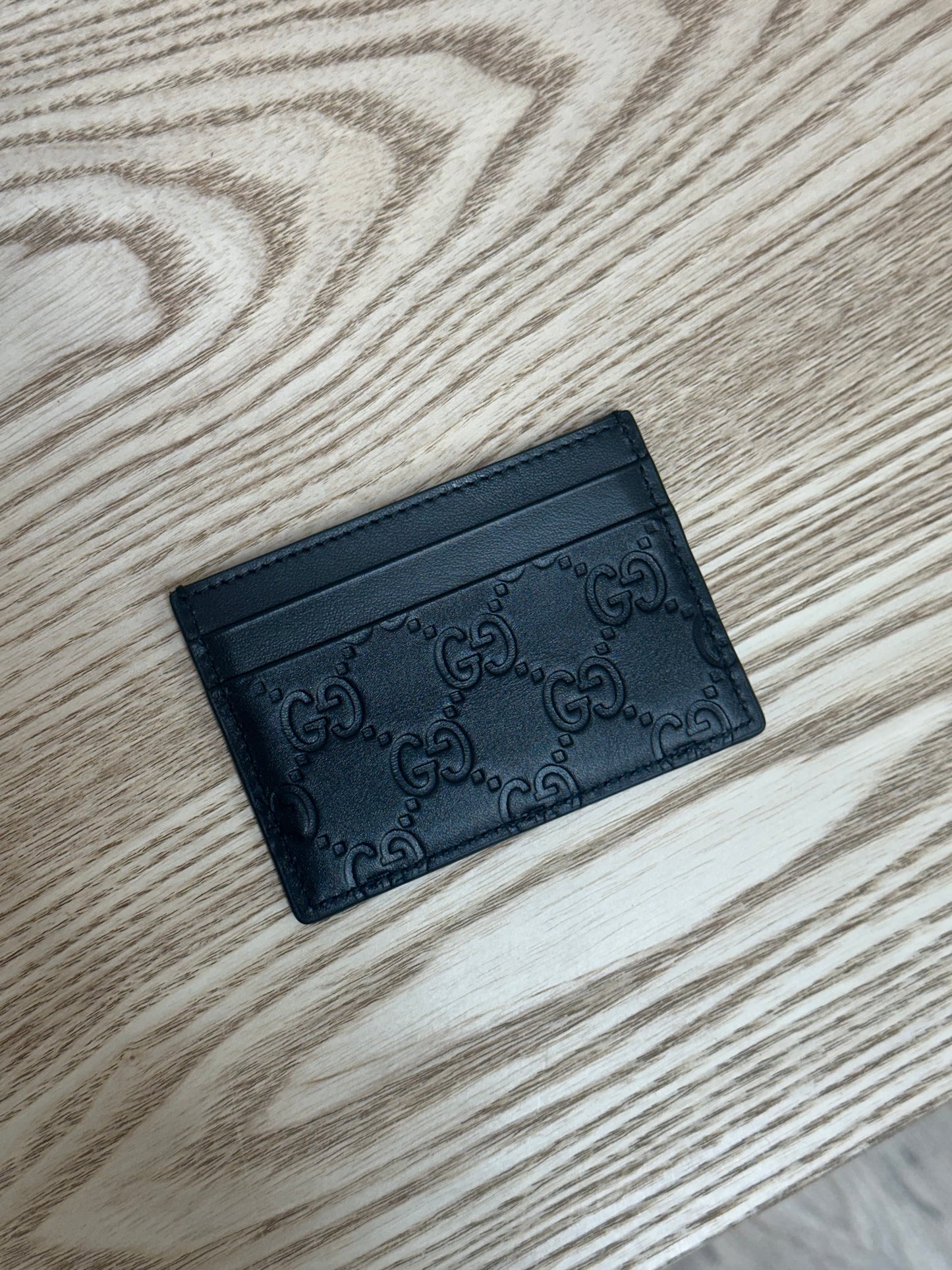 Gucci Black GG Emblem Cardholder