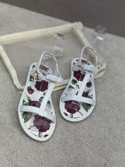 Kids Dolce & Gabbana White Strap Sandal - EU 30