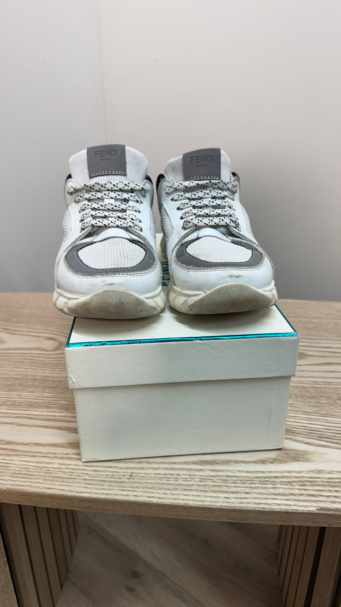Kids Fendi Kids White FF Trainers – EU 37 / UK 4