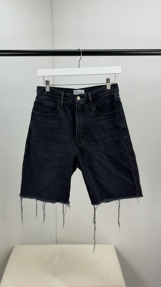 Frame Black Frey Denim Shorts - UK 8