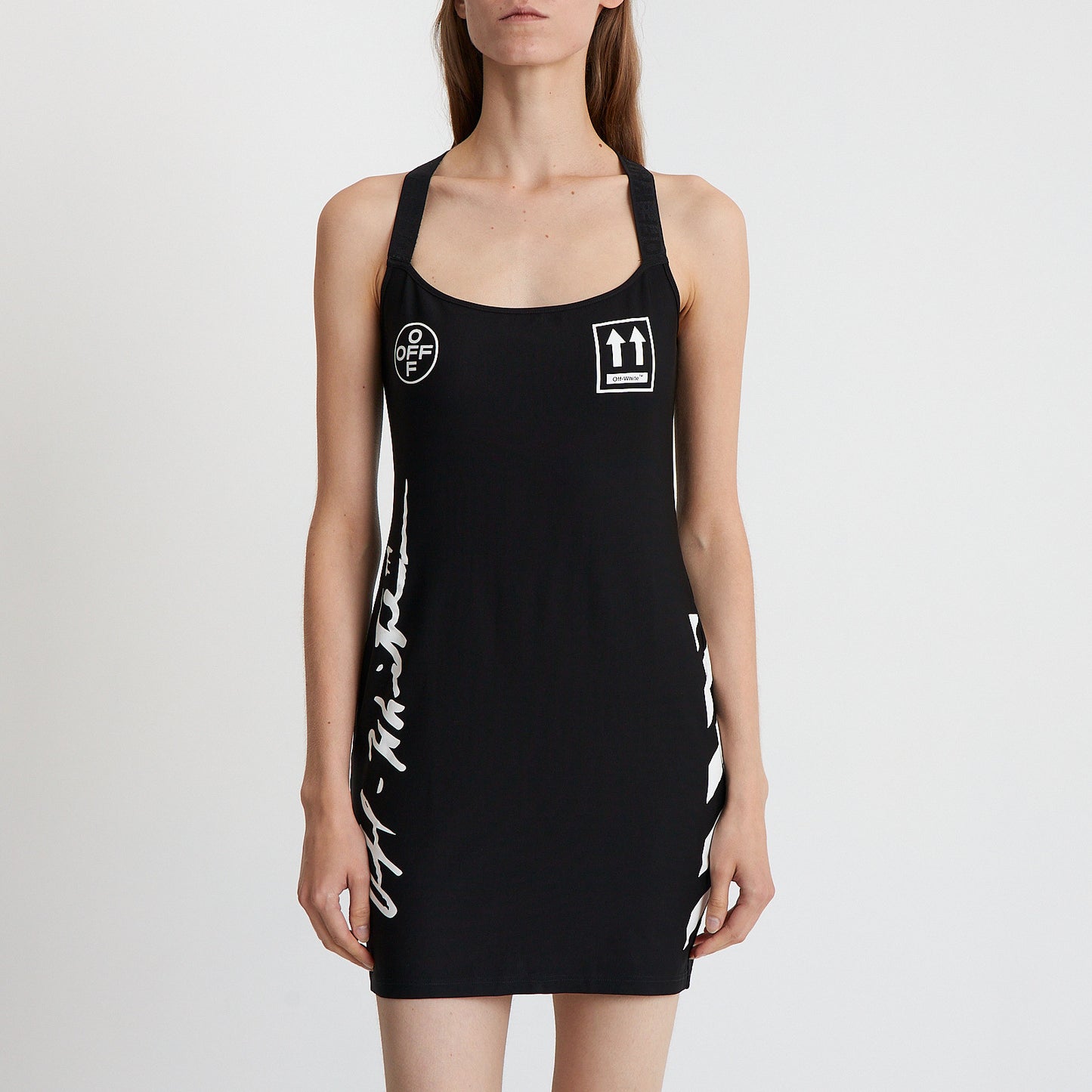 Off-White Black Logo Strap Dress New In TagsUK10
