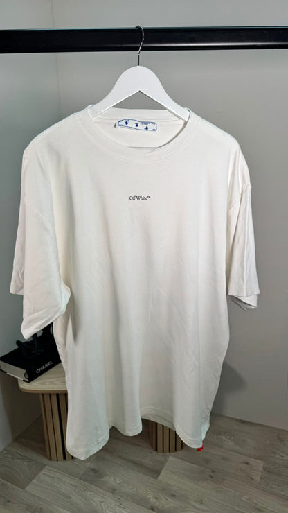 Off-White White T-Shirt Botanical Back Print – Large