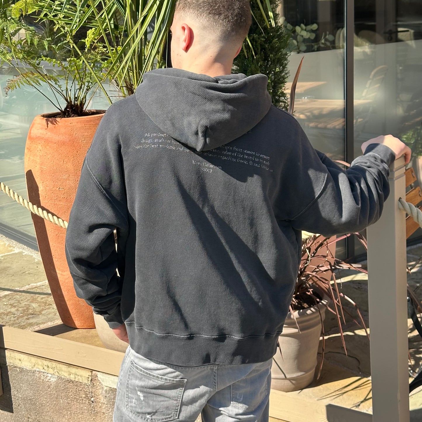 Off-White Mary Skate Black Washed Hoodie – Large
