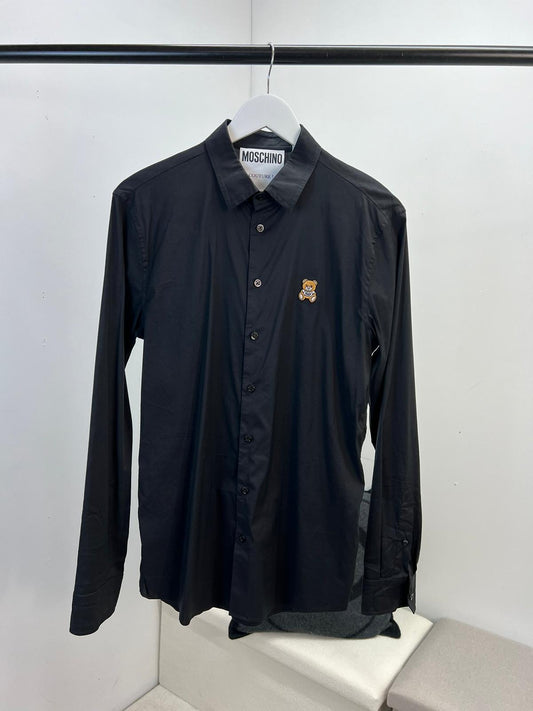 Moschino Black Toy Logo Long Sleeve Shirt (39/Medium)