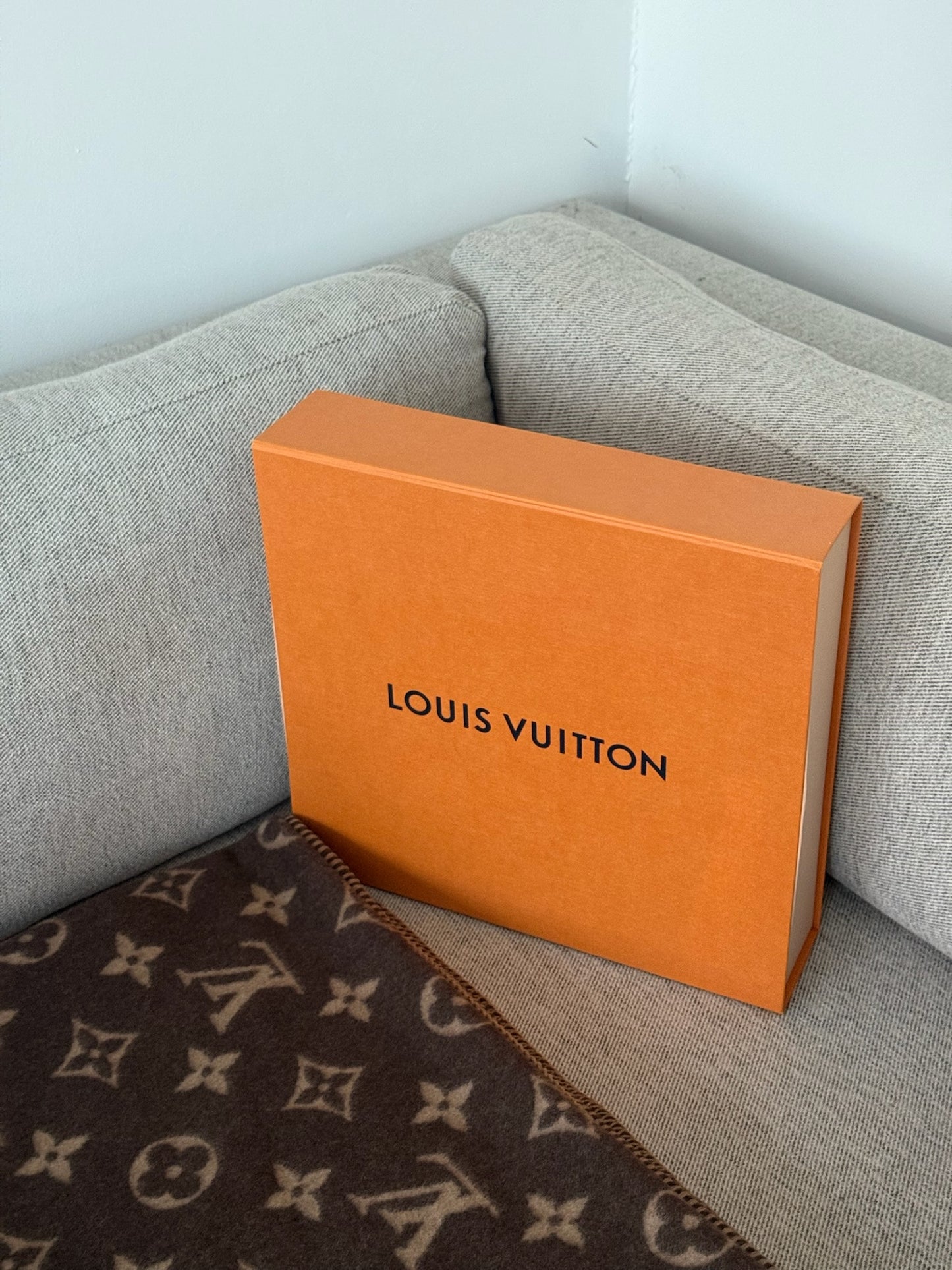 Louis Vuitton Neo Monogram Cashmere Blanket- Brand New In Box