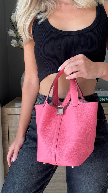 Hermès Pink Clements Picotin lock bag