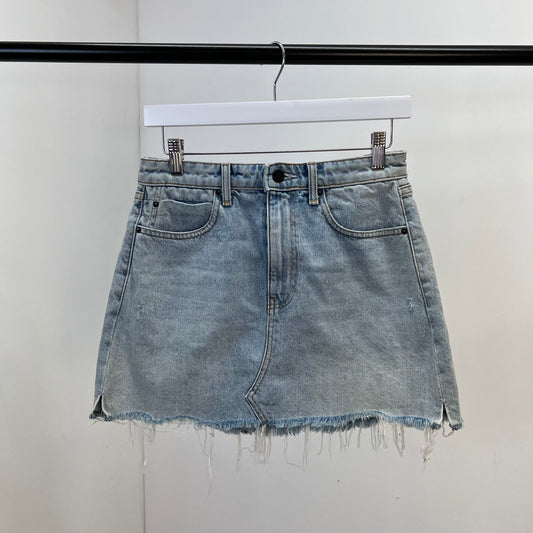 Alexander Wang Blue Denim Bite Skirt UK 8