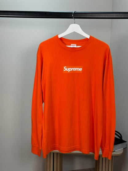 Supreme Orange Box Logo Long-sleeve T-shirt - Medium