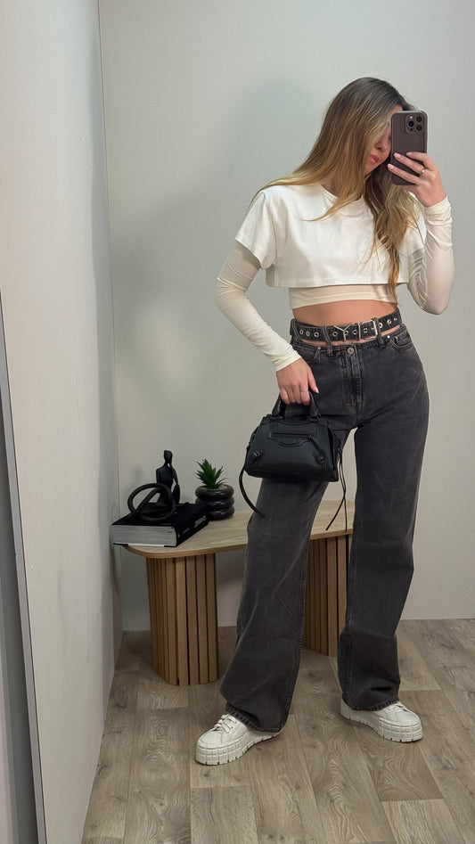 Y/Project Black Denim Buckle Straight Leg Jeans - Unisex denim 27