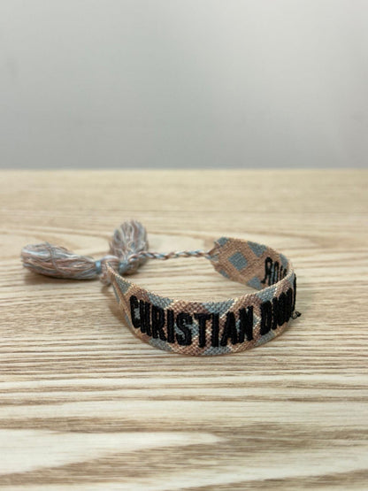 Dior Blue Nude Black Cross Woven 'J'Adior' Friendship Bracelet - One Size