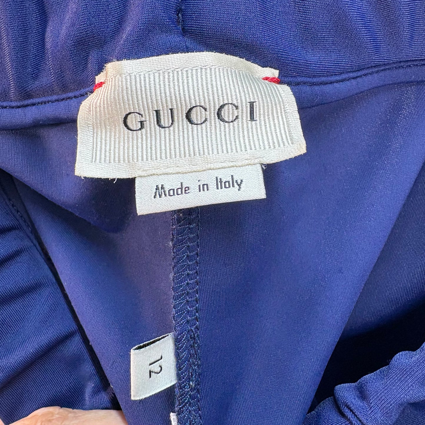 Kids Gucci Navy Red Stripe Logo Leggings – Age 12