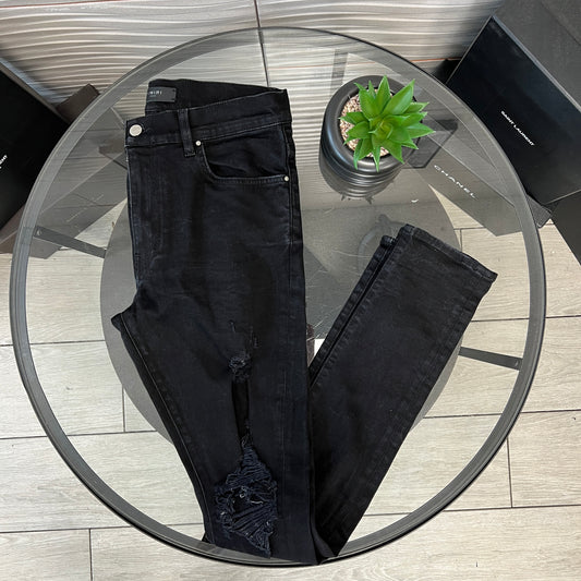 Amiri Black Distressed Skinny Jeans - 33