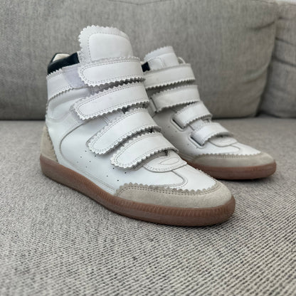 Isabel Marant White Leather Velcro Trainers – EU 37 / UK 4
