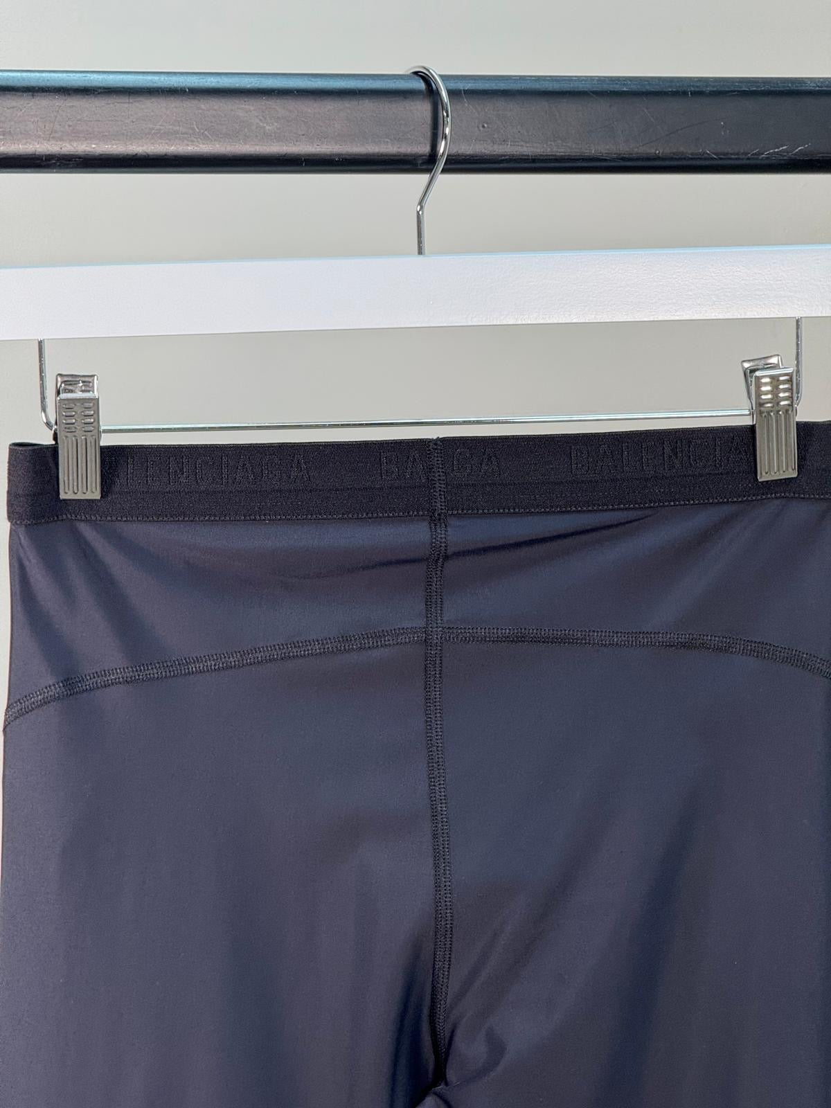 Balenciaga Black Logo Waist Leggings - Medium