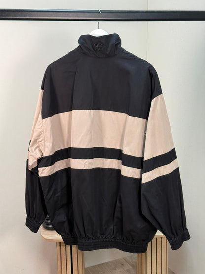 Balenciaga Black Nude Bomber Track Windbreaker Jacket - size 44-L