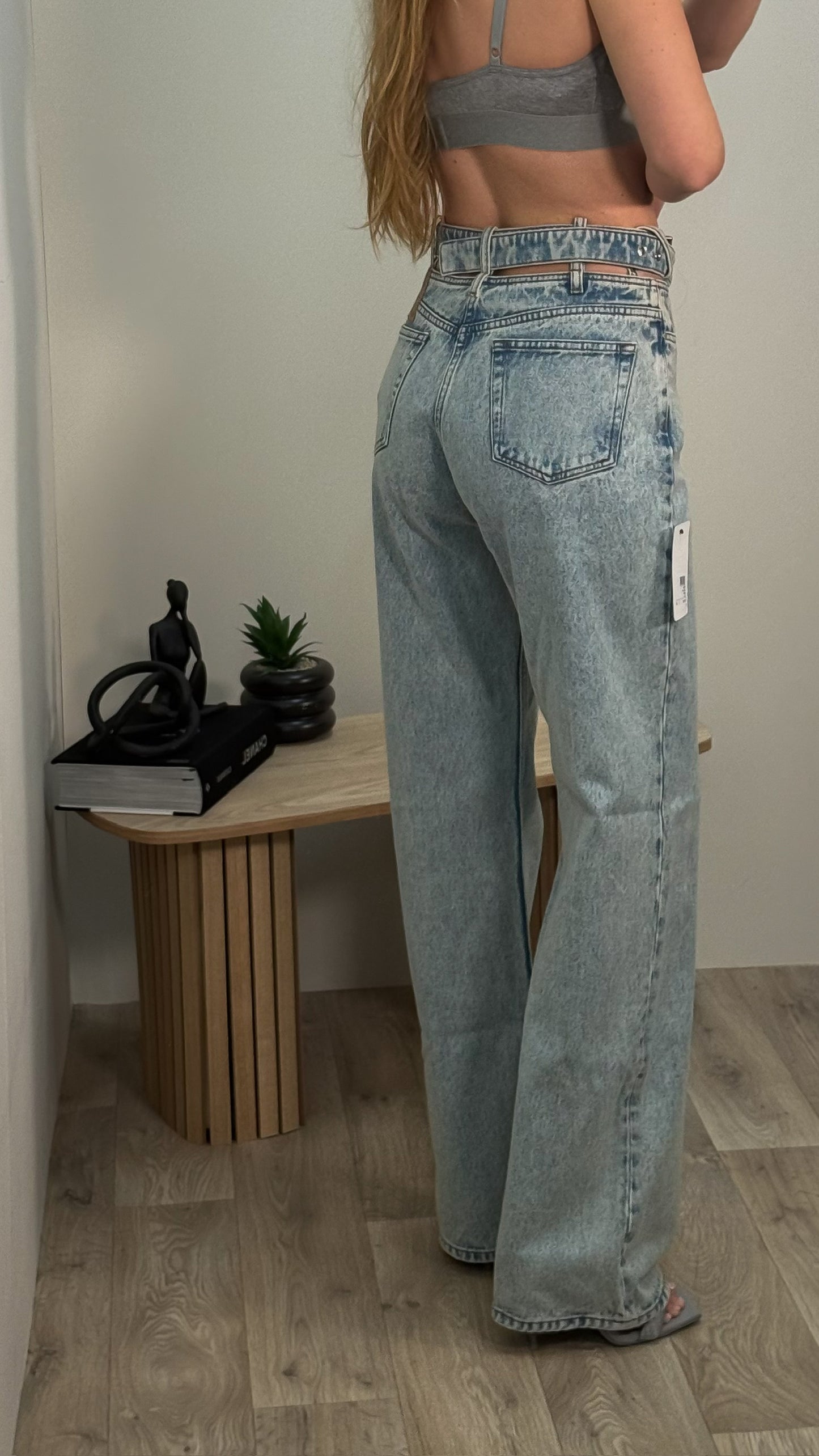 Y/Project Ice Blue Buckle Straight Leg Jeans - Brand New In Tags 27"