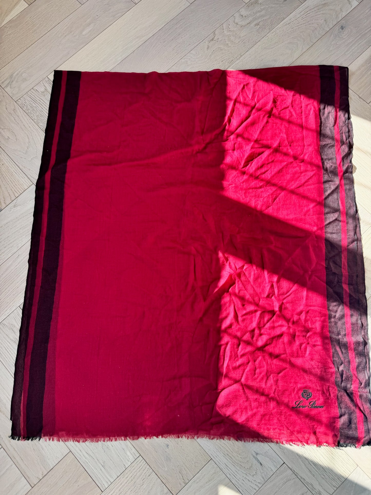 Loro Piana Pink Purple Cashmere/Silk Scarf New In Tags