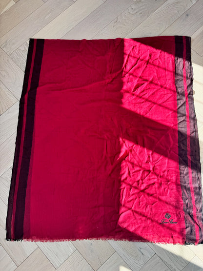 Loro Piana Pink Purple Cashmere/Silk Scarf New In Tags