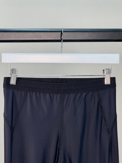 Balenciaga Black Logo Waist Leggings - Medium