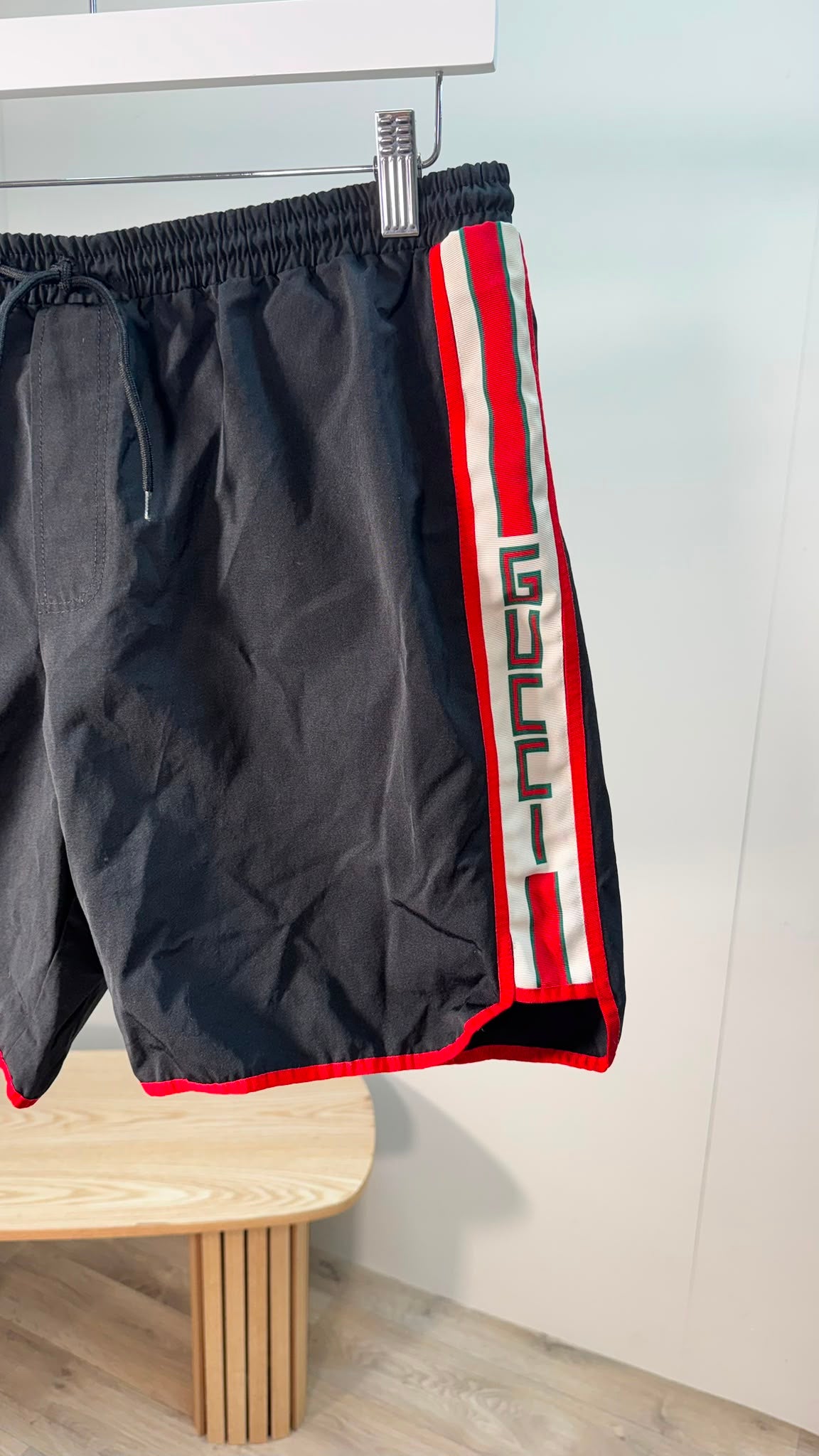Gucci Black Red Stripe Swim Shorts – IT48/ Medium